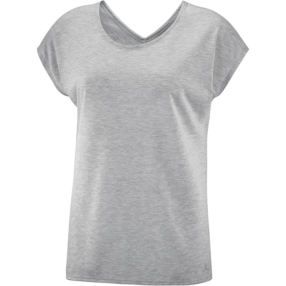 Camisetas Salomon Mujer Gris - Salomon Argentina COMET SS W,791035-VGU